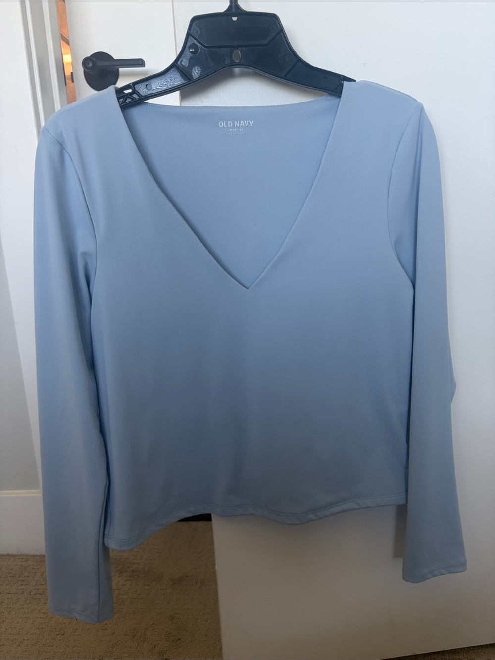 Old Navy Powder Blue Long Sleeve V-Neck Top